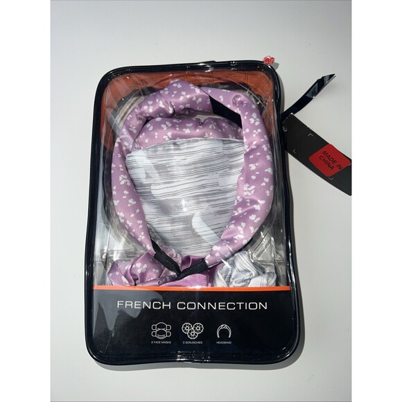 French Connection Reusable Washable Face Masks, Headband And 3 Scrunchies Set - Picture 8 of 13